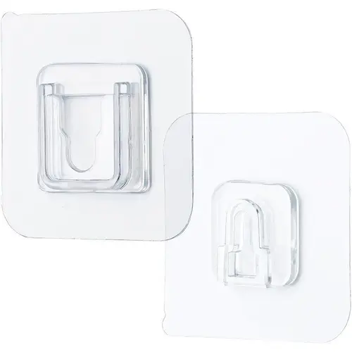 5/10/15-Pair Double-Sided Adhesive Wall Mounted Hooks – Smooth Waterproof Strong Hold Hangers for Kitchen, Bathroom, Wooden & Metal Walls, No-Drill Damage-Free Storage for Towels, Keys, Loofahs & Light Items, Easy Installation & Removal