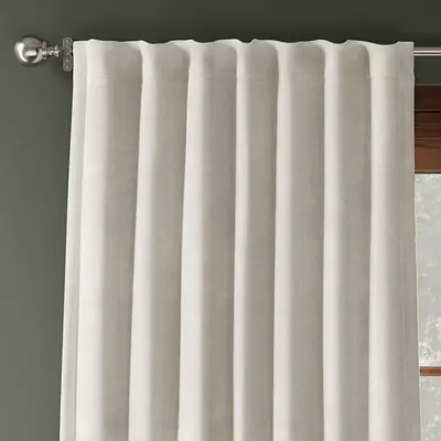 50"x84" Blackout Chenille Curtain Panel Ivory - Threshold