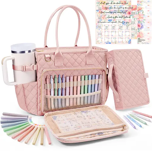 Floe Bible Cover Case Large Tote Bag for Women w/Shoulder Strap, Easter Christian Gifts for Women
