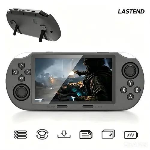 SF3000 Retro Handheld Game Console 4.5 Inch IPS Screen 3000mAh Battery 14 Emulators 20000+ Games Portable Gaming System for Boy Gift - Compact Card Controller multi-emulator support built-in memory