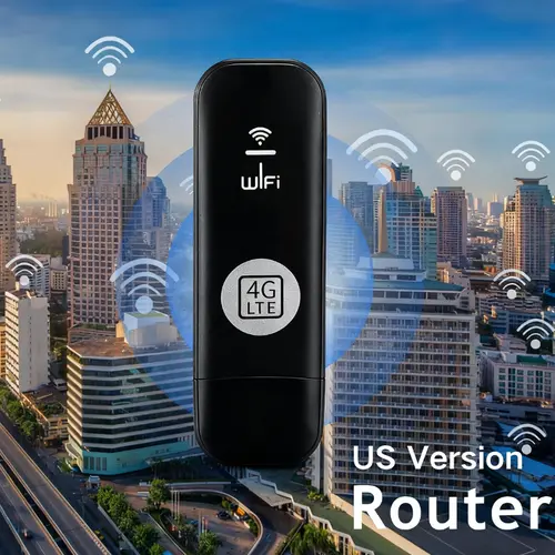 JOYTUTUS Slim 4G LTE Mobile Wireless WiFi Hotspot Router, 150Mbps Unlocked Portable Car Accessory USB Modem Dongle for Desktops, Notebooks, TVs (Requires Separate Data-Only SIM Card, Black, Tools and Gadgets Compatible)