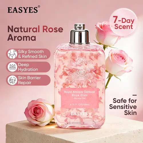 【Easyes】Rose Essence Native Body Wash - Red rose fragrance 3X repair Deep Moisture Soft Skin for Dry & Sensitive Skin Instant relief of dryness and itching vegan no animal testing The best choice for gifts SW-1