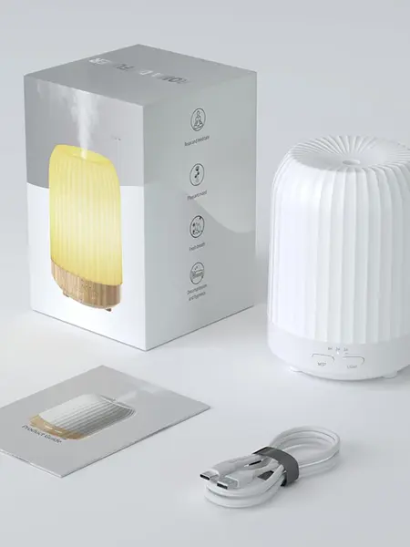 Portable Essential Oil Herbal Diffuser - 8.45oz/250ML Rechargeable USB-Powered Humidifier with 7 LED Lights, Quiet Mode, Safety Auto-Off Timer, for Indoor Bedroom, Living Room Use (Father's Day Gift)