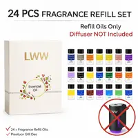 LWW 24-Pack 10 mL Fragrance Dropper Scented Oils Refill Box - Car Odor Eliminator, Atmosphere Scent for Diffusers, Home Freshener Supplies