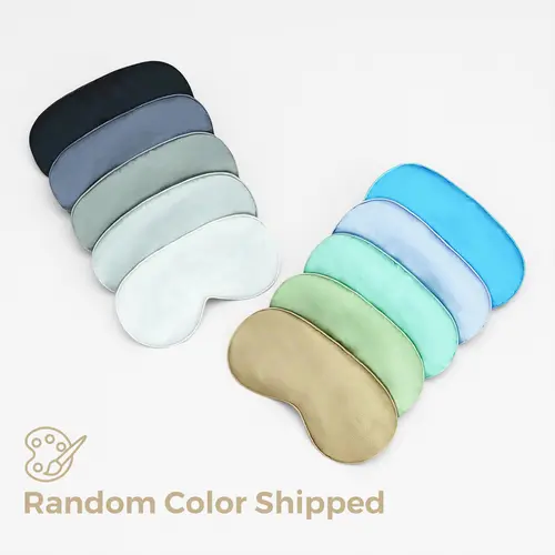 deals for you MAXYOYO Silk Sleep Mask – Adjustable Eye Cover, 100% Light Blocking, Travel & Relaxation (Random Color Shipped)