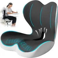 【summerwins】Upgraded -Non-Slip Memory Foam Seat Skin-Friendly Extended Zipper Easy Remove Wash– Ergonomic Back Support & Sciatica Relief for Long Drives,Leg Pain Mesh