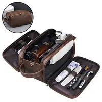 Men's Multifunctional Toiletry Bag, PU Leather Water-Resistant Durable Shaving Dopp Kit, Travel Grooming Organizer, Men's Accessories, Valentine's Day Gifts for Boyfriend,Fathers Day Gift