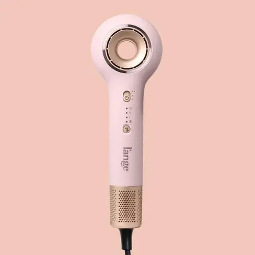 L'ANGE HAIR - Axia HaloRing Hair Dryer | Fast-Drying Ionic Blow Dryer for Smooth, Frizz-Free Finish | Professional High-Speed Brushless Motor with 4 Heat Settings, Blush, Storage, Hair Dryer Styler, Powerful Hair Dryer