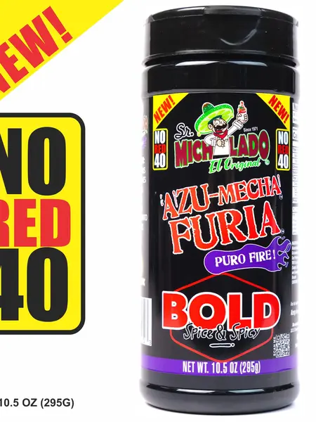 NO RED 40 - Azu-Mecha FURIA BOLD 10.5oz - Spice & Spicy - Snack Seasoning - Sr. Michelado - Bottle Flavor Spice powder