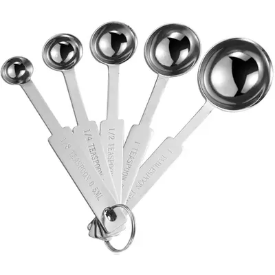 5PCS Measuring Spoons Set, Includes 1/8, 1/4, 1/2, 1, 1 tbsp, Food Grade Stainless Steel measuring cups, Tablespoon and Teaspoon for Measure