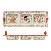 Temp-tations Seasonal 16" Divided Tray with Characters
