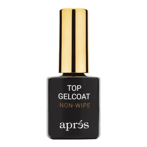APRÉS Non-Wipe Glossy Top Gelcoat - HEMA-Free Apres Gel Polish with a Chip-Resistant, Long-Lasting Shine, 15ml, Glossy Finish Nails