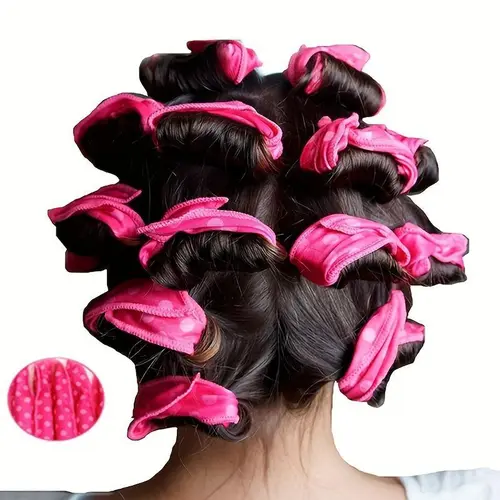 Flexible Soft Heatless Hair Curler, 10pcs/set Sleeping Hair Curler, Natural Curl and Wave Sleeping DIY Sponge Hair Styling Tool, Soft Hair Curlers