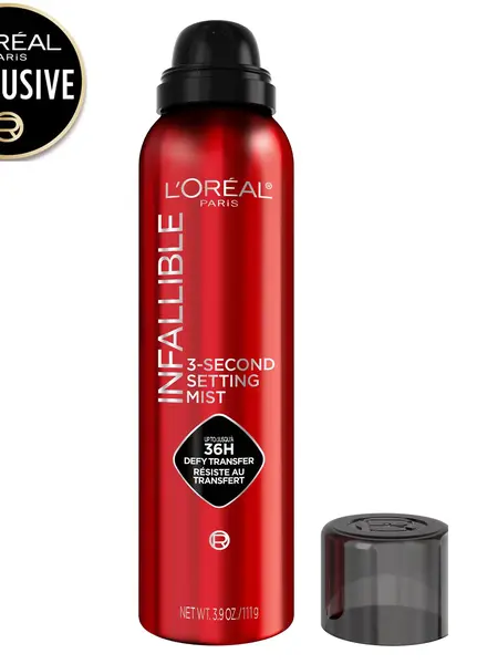 Infallible 3-Second Setting Mist Spray XL 3.52oz - 36HR Transfer & Sweat Resistant Makeup Setting Mist, L'Oréal Paris