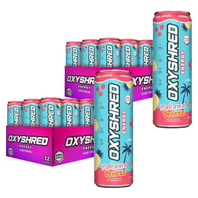 OxyShred Energy Drink Twin Pack | 24 Cans (2 x 12) 355ml | Zero Sugar RTD Energy | On-The-Go Energy & Focus | Best Value Stock-Up Bundle