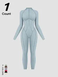 Viral Tiktok Trend Sleeveless Athletic Bodysuit, Bbuttery Soft Tummy Control Butt Lifting One Piece Stretchy Sports Jumpsuit, Casual Slim-Fitting Below the Knee
