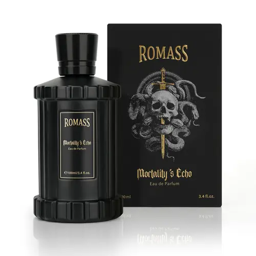 ROMASS Mortality’s Echo Luxe Perfume Unisex 3.4 oz 100 ml Long Lasting 8+ Hours with Rum Coffee Vetiver & Sandalwood Notes in Black Bottle #Summervibes summerwins