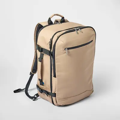 35L Travel Backpack Beige - Open Story