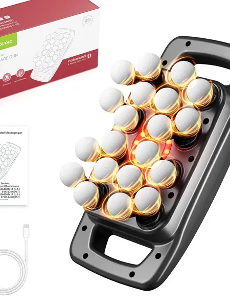 Cotsoco 20-Head Electric Muscle Massager, Deep Tissue Percussion Massage Gun for Body Shoulders Back Legs and Foot Pain Relief, Perfect Gifts for Men and Women
