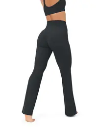 PAVOI ACTIVE High Waisted Flare Leggings for Women - Buttery Soft Bell Bottom Workout Flared Wide Leg Yoga Pants