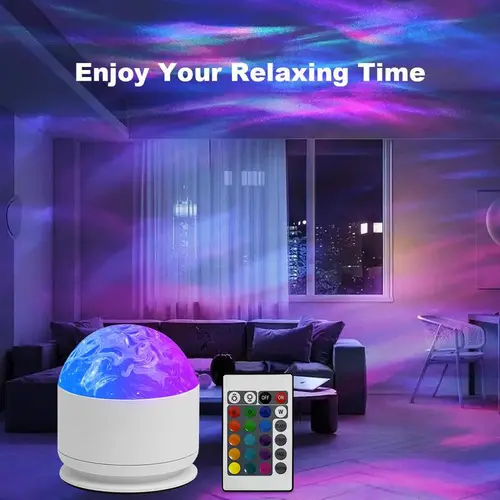 JEYUIN 16-Color RGB Galaxy Star Projector | Remote Controlled LED Night Light, Ocean Wave & 3DWater Ripple Sky Lamp, Aesthetic Bedroom Decor, Perfect Holiday & Birthday Gift