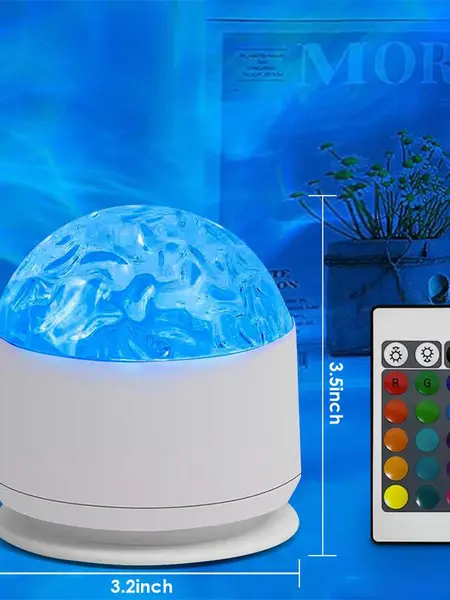 JEYUIN 16-Color Changing Star Projector with Remote Control, Ocean Wave & 3D Water Ripple Effects, Projector for Bedroom Home, Versatile Gift for Father's Day, Girlfriend & Women