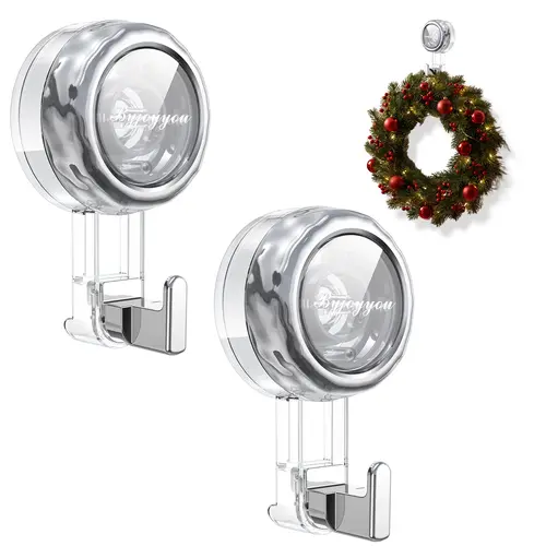 Nicespce Suction Cup Hooks for Shower,Removable Shower Towel Hooks Suction Hooks No Drill Hook for Glass Door for Halloween Christmas Decoration Mirror, Windows, Tile, Robe, Bathroom Suction Hook hooks  that  stick Organiser Hanger