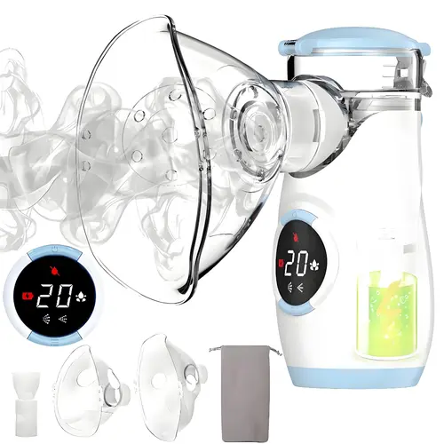 Mayluck Portable Mesh Nebulizer with Auto-Cleaning and Intuitive LED Interface,Handheld Nebulizer for Adults Kids Quiet Operation,Rechargeable Handheld Humidifier for Respiratory Care at Home/Travel summerwins