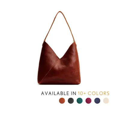 Portland Leather Naomi Shoulder Bag - Soft Everyday Carry - Leather Shoulder Bag, Minimal Design, Adjustable Strap