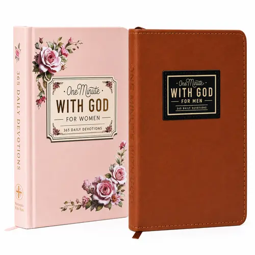 One Minute with God for Men, 365 Days Devotional Journal, Portable Daily Reflections Book, perfect holiday gift