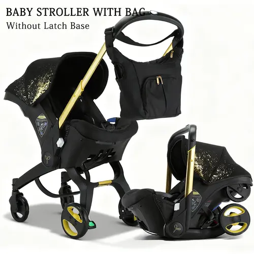 Multifunctional Baby Stroller with Free Bag,Newborn Stroller,Equipped with Chest Clip,One-Click Contraction Function,Alloy Metal Material, Foldable 4-wheel Travel Toddler Stroller, Stroller & Basket & Carrycot, Suitable for Travel #DealsForYouDays