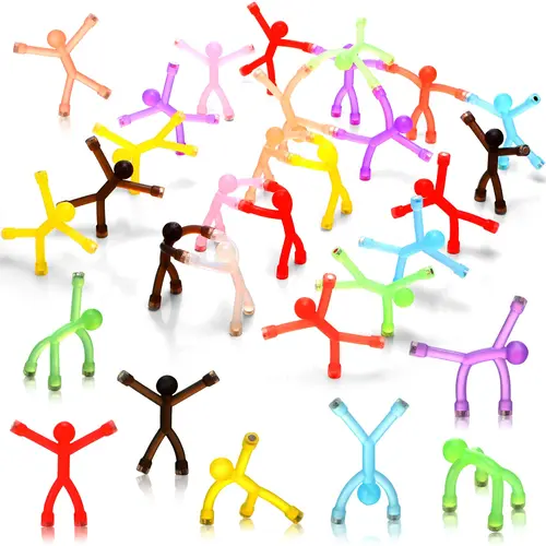 EFFUN 10-Pack Click-Lock Magnetic Fidgets - Silicone & ABS Plastic ADHD Sensory Toys for Cognitive Development Maths Play, Anxiety Relief, Travel Essentials, Fridge Magnets, Stocking Stuffers, Adhd Fidgets