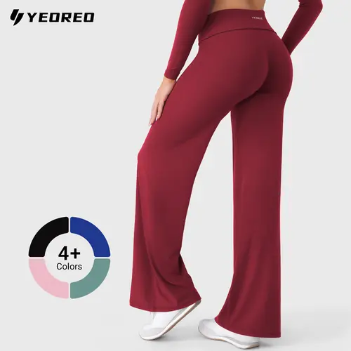 YEOREO Eddiy 31.5" Fold Over Straight Leggings Women High Waist Yoga Pants Gym Outfits Activewear Fitness summervibes Workout Bottoms Track Bottoms High Waisted Sportswear High Waisted Athletic High Stretch Sweatpant,summerwins summerwins