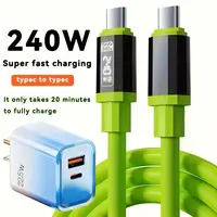 Buy 1 Get 1 Free 240W Fast Charging Cable, Mobile Data Cable, Smart Quick Charge, High-Power Fast Charging, Compatible with Apple Type-C Charging Smartphone Cellphone Type C Charger