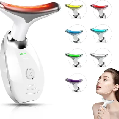 Facial Massager,7 Color LED Light Therapy for Face and Neck,Portable Beauty Skin Care Tools #fathersdaygift