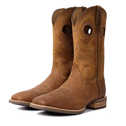 【Genuine Leather】Palitutu Hand Painted Western Cowboy Boots, Full Grain Cowhide Upper & Shaft, 4-Layer Composite Sole boot,Sport Outdoor Western Boot(PLT103614) summerwins