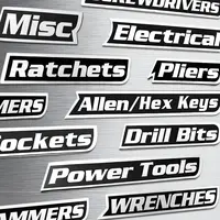 12/15/26-piece pack of magnetic toolbox labels, 3D printed toolbox labels, universal toolbox organizer accessories, reusable labels, suitable for steel toolboxes, trolleys, drawers, and cabinets.The best gift for your father or boyfriend.