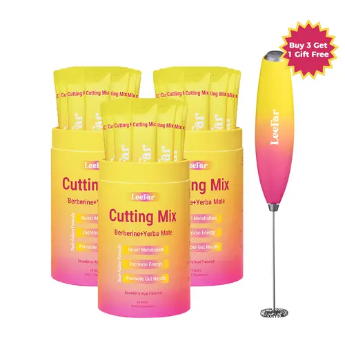 【Buy 3 Get 1 Gift Free】LeeFar Cutting Drink Mix | Strawberry Açaí Flavor | 3 Packs (90 Servings)