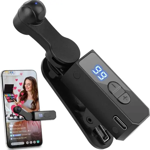 2026 Portable USB-Powered Auto Clicker Clip for Smartphone, Cellphone, 180-Degree Rotating Arm, 99 Speeds Settings, Multi-Function Phone Accessories for Android & iOS, Black Cool Gadgets for Gaming