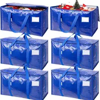 6-Pack of Extra-Large, Heavy-Duty Moving Bags—Waterproof storage bags with handles and zippers, foldable, ideal for college dorms and home storage. SummerVibes. summerwins