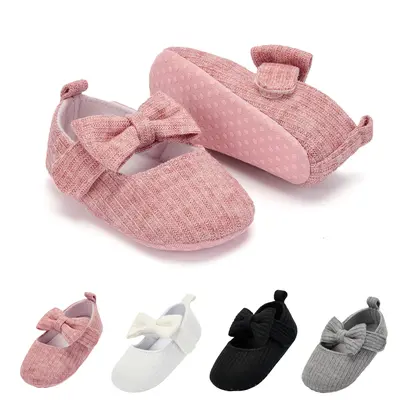 Infant Shoes Baby Shoes Baby Girls Mary Jane Flats Bowknot Baby Wedding Dress Shoes Soft Sole lightweight Newborn Sneakers First Walker Non-Slip Crib Shoes for 0-6-12-18 months #SummerWins#DealsForYouDays