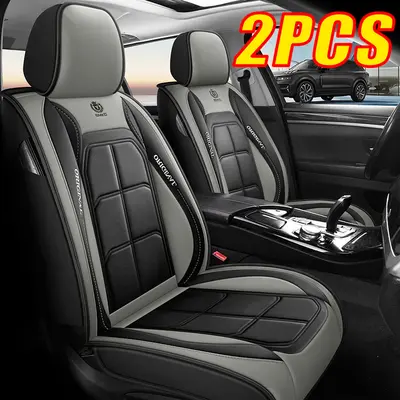 Waterproof Leather Car Seat Covers 2PCS Universal Fit for All Cars Durable Stylish Protection No Drilling Required