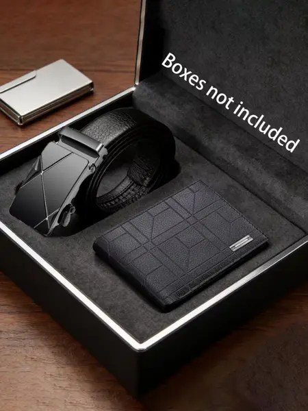 Men's Fashion Trendy Exquisite Belt Set with Wallet, Classic Style, Perfect Gift for Valentine's Day, Father's Day, Christmas, Birthday