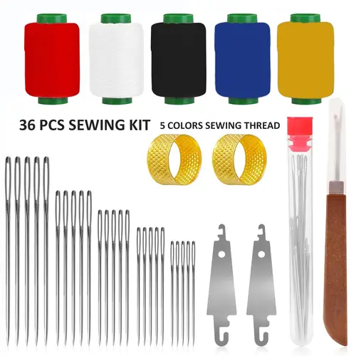 36/41 Pcs Portable Sewing Repair Kit, DIY Needle & Thread Craft Set, Hand-made Sewing Kit for Beginners, Professional DlY Lovers, Gift forMom, Grandma, Adults summerwins