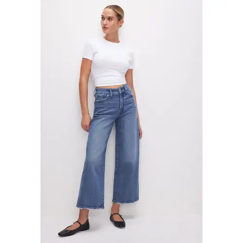 GOOD WAIST CROPPED PALAZZO JEANS | INDIGO338
