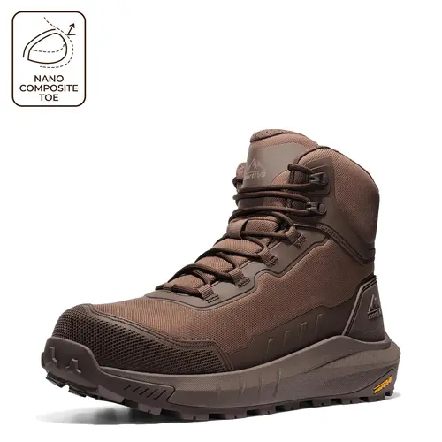 【Nano Composite Toe】NORTIV 8 Composite Toe Boots for Men Safety Work Boots Lightweight Anti-Fatigue Non-Slip with Zipper for Warehouse Construction, Terrascope-nano summervibes,summerwins,father'sdaygifts