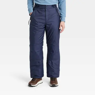 All In Motion Men's Snow Pants Fit Full Water-Repellent Pants Cold-Weather
