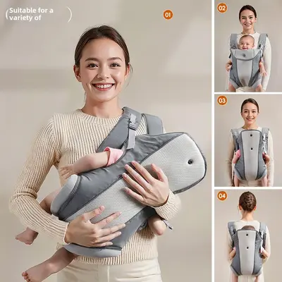 Multi-Functional Baby Backpack Adjustable Ergonomic Lightweight Infant Carrier, Breathable Lightweight Waist Seat, Front and Back Carry, Multiple Usage Methods, Travel Friendly