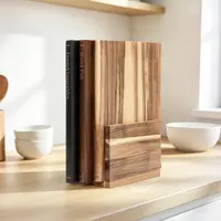 WELSTEEPSE Premium Handcrafted Acacia Wooden Cutting Board - Stylish Rectangle, Book-Style Design, Space-Saving Vertical Surface for Chopping Vegetables, Dishwasher Safe Kitchen Essential, Luxury Housewarming Gift
