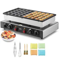 【DealsForYouDays】【Mother's Day】VEVOR 50PCS 43mm Mini Dutch Pancake Maker Commercial Dorayaki Baker 1700W